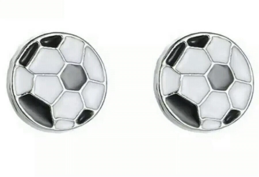 Football earrings Ball Sport Stud Earrings C birthday comes in clear box 945