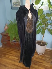 Vintage Gunne Sax Jessica McClintock Black Velvet Strapless Gown with Cape ,Glam