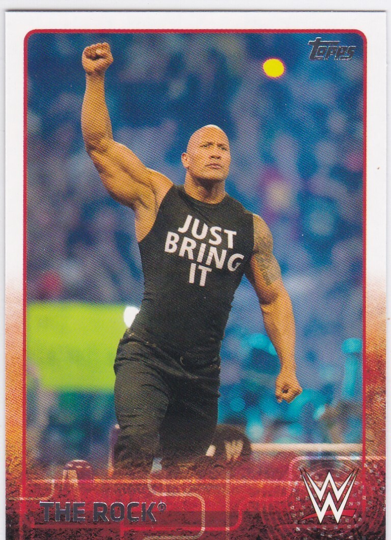 2015 TOPPS CHROME WWE THE ROCK #57