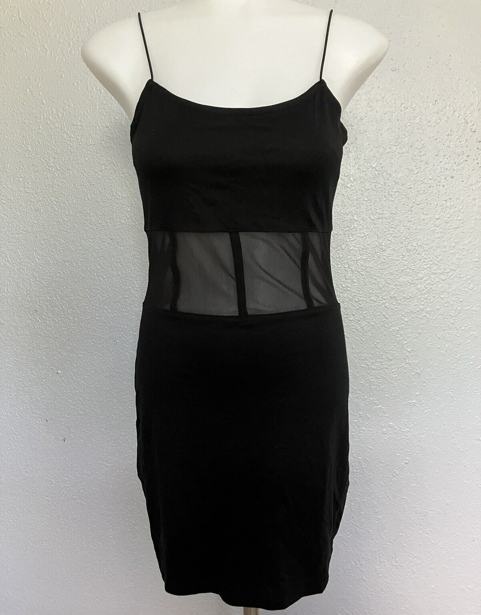h&m divided black dress H&M Divided Women's Black Slip Ruched Mini Party Dress Size S – Preworn