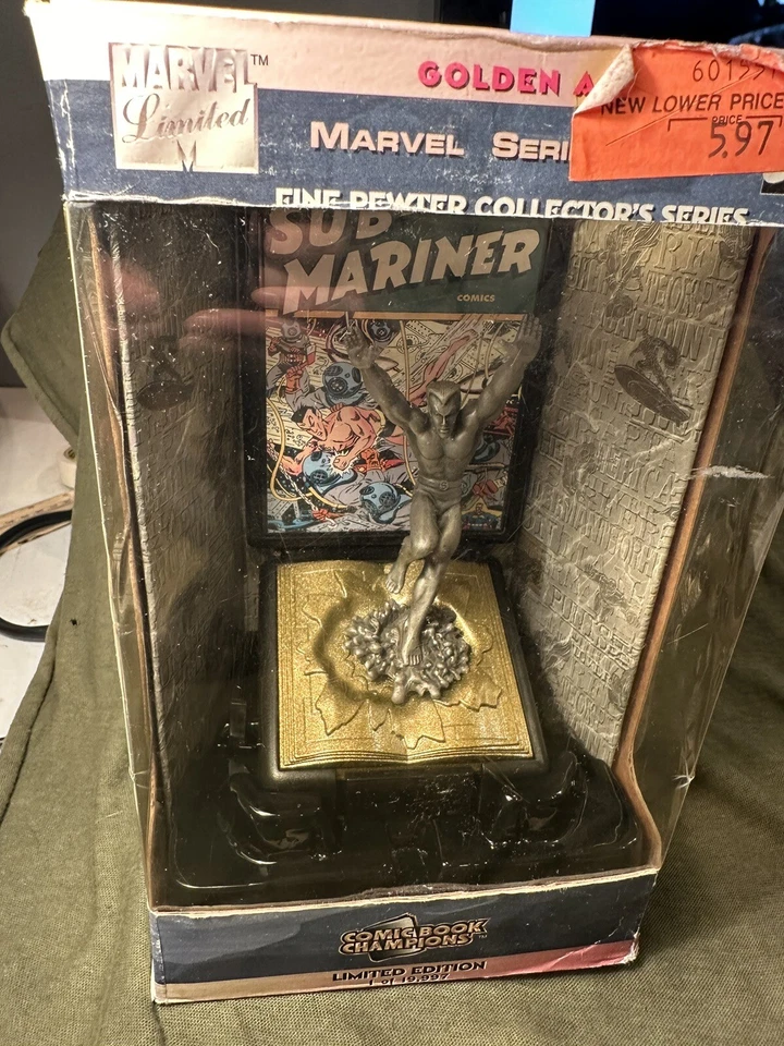 Figura de peltre fino SUB-MARINER de la Edad de Oro de los Campeones de Cómic de 1997 EN CAJA Foto 3 de 4
