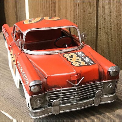 Racing 00 The DOUBLE DOOZER Red Tin Toy Vintage Style Car Vehicle