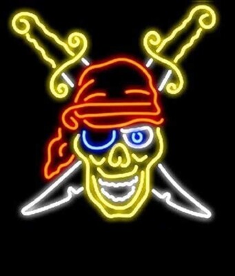 Pirate Tattoo Neon Sign Light Lamp Visual Beer Bar Glass Decor Artwork 24''x20''