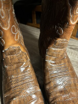 Earth Spirit Women Leather Cowboy Boots Western 8.5 Brown 