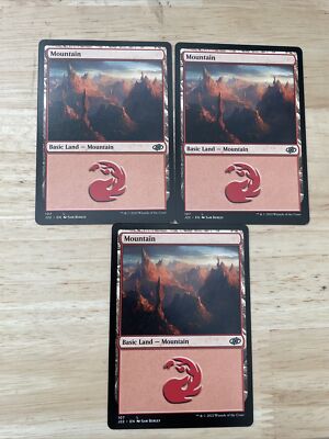 3x x3 MTG Mountain Jumpstart 22 #107 Regular Land J22 NM/M