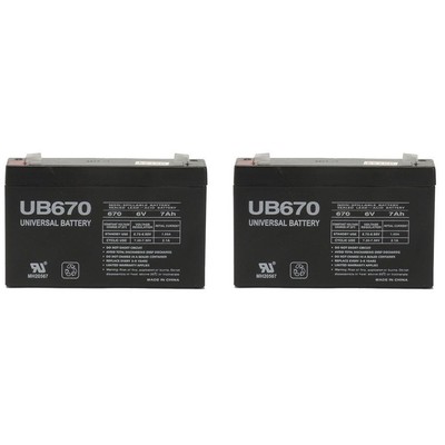 UPG 6V 7Ah Battery for Kids Toys-Ride On Beiter DC Power - 2 Pack