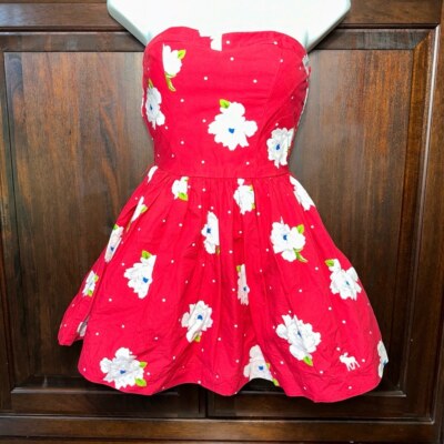 abercrombie floral dress & Fitch Front Cutout Lined NWT- Size S Petite  The Saved Collection puff sleeves and pockets Abercrombie & Fitch high neck