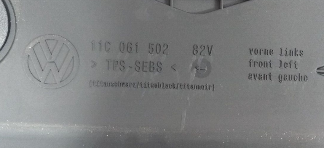 VW ID4 Front Black Rubber Floor Mats Set GENUINE ACCESSORY 11C061502 82V eBay