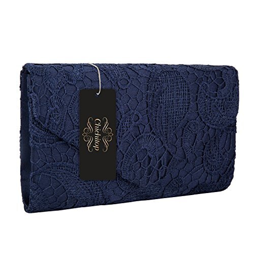 Women's Elegant Floral Lace Evening Clutch Envelope Prom Handbag