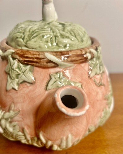 Tetera Nueva Conejo Conejo Conejo Pintada a Mano Pascua LEER - Imagen 10 de 10