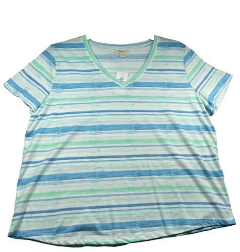 Worthington Multicolor Striped Top 1x *431 | eBay