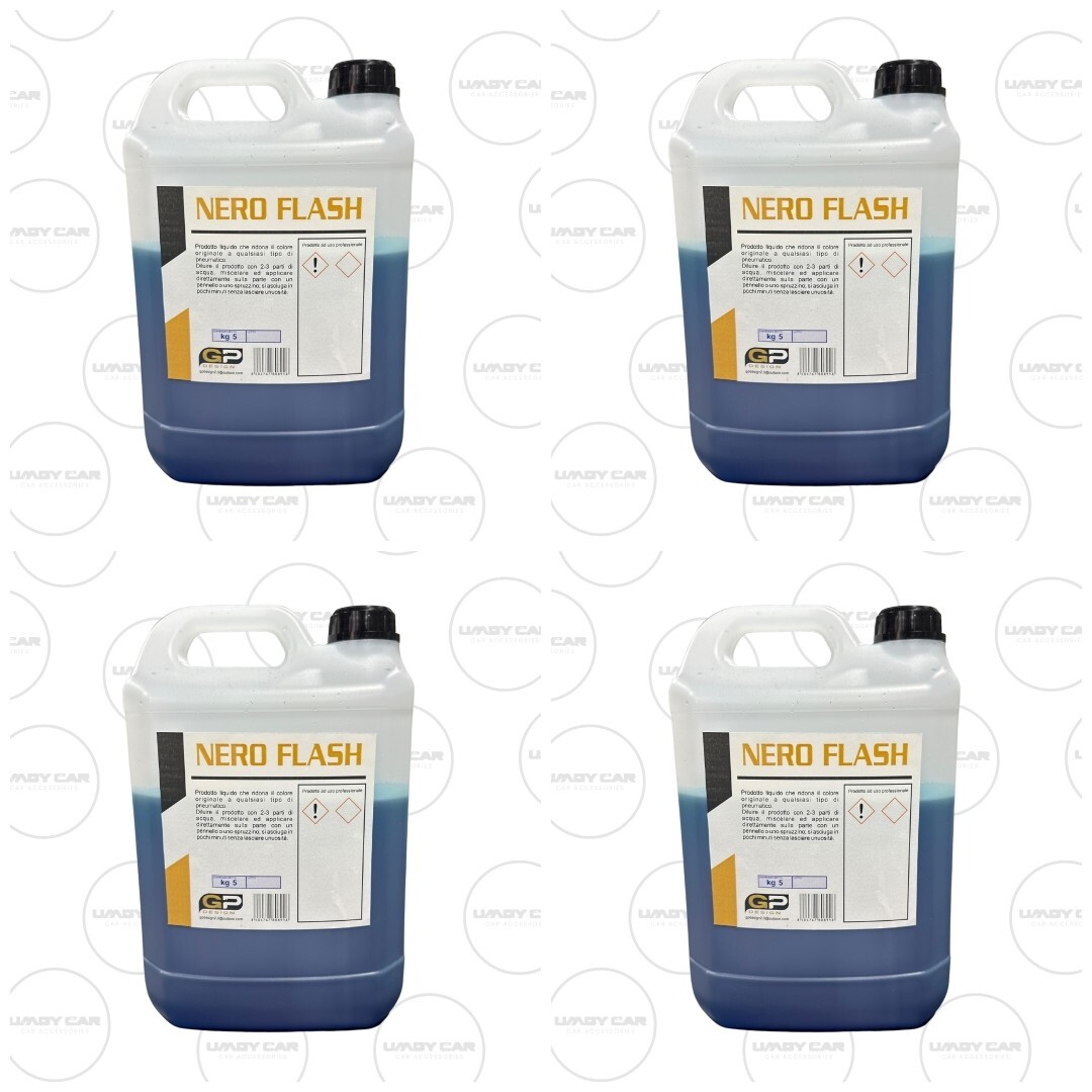 NERO FLASH GOMME PURO 5 KG LUCIDO X RUOTE GOMME AUTO CAMION MOTO FURGONE CAMPER