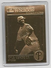 Kyle Kendrick Danbury Mint Philadelphia 2008 WS Sealed 22 kt Gold Card