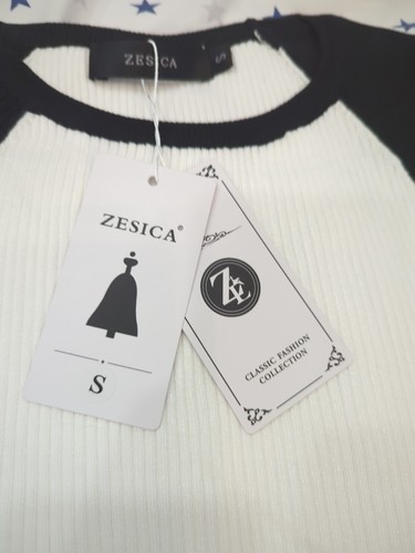 NEW! Zesica Women's Short Sleeved, Casual Ribbed Knit Shirt SMALL - Picture 9 of 21
