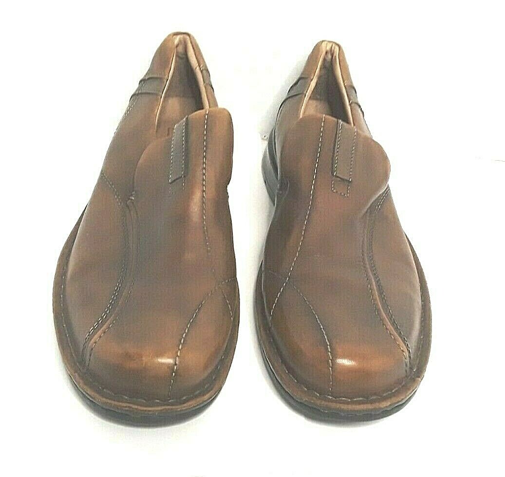 Men’s Clark’s loafers size 10 1/2 Clarks Mens Shoes Tan Leather Penny Loafers Size 10 1/2 M | eBay main image 2