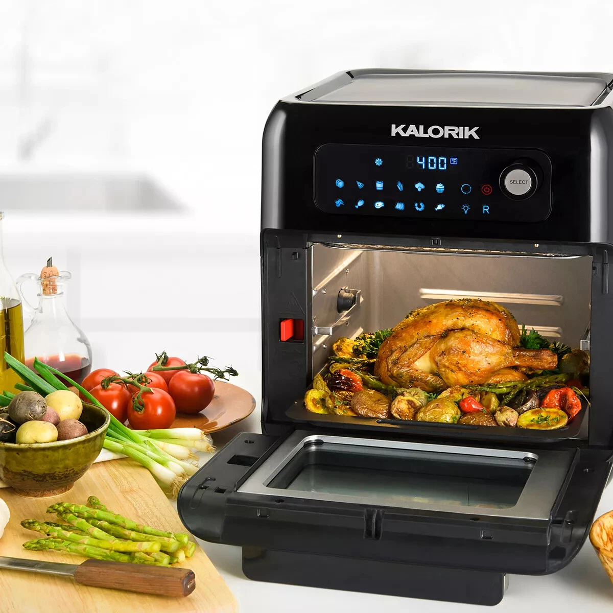 Outdoor travel, household air fryer, large capacity, intelligent, oil-free,  small, multifunctional and fully automatic new