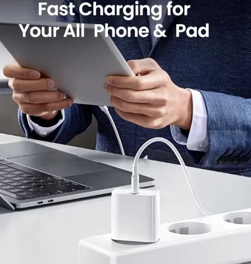 Caricatore Rapido USB-C 20W per Apple iPhone X/11/12/13/14 Pro Max/Mini con cavo - Immagine 2 di 4