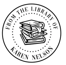 Custom From The Library Of Hand Held Embosser-Library Seal - Library Embosser
