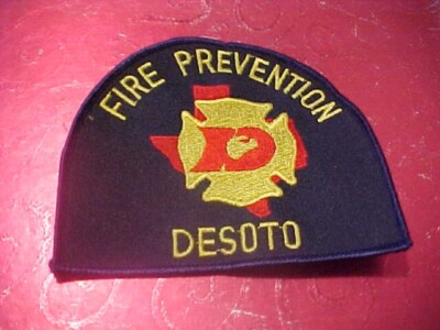 DESOTA TEXAS FIRE PREVENTION FIRE DEPARTMENT PATCH SHOULDER SIZE UNUSED