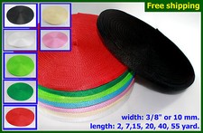 3/8(10mm) Nylon webbing fabric black blue Cre...