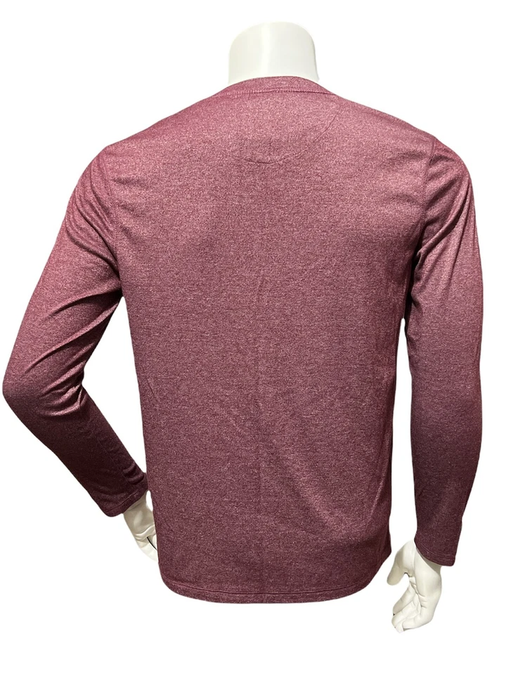 Мужская футболка Craft & Flow размер средний M бордовый пуловер на пуговицах оригинальный крой - Изображение 4 из 4