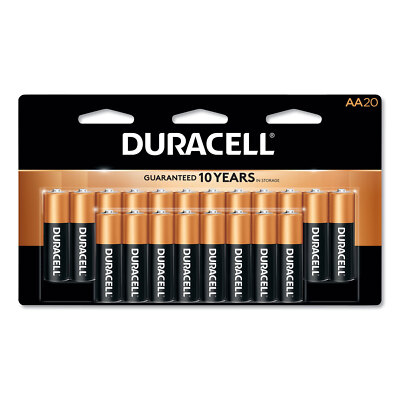 Duracell CopperTop Alkaline AA Batteries, 20/Pack