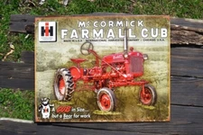 Farmall Cub Tractor Tin Sign - McCormick-Deering - IH - International Harvester