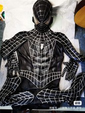Original Black Venom Toby Spiderman Cosplay Costume 3D Stereo Coating Line Suit
