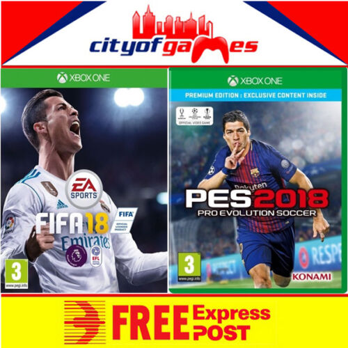 Pro Evolution Soccer 2018 Premium Edition & Fifa 18 Xbox One Game Bundle New  - Picture 1 of 1