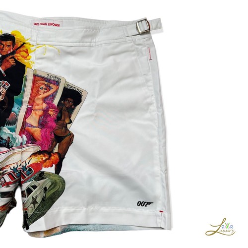 Orlebar Brown Bulldog 007 James Bond Live And Let Die Swim Shorts Size 34 - Picture 7 of 7