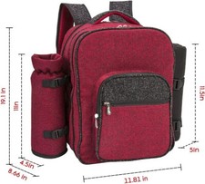 Picknickrucksack Campingrucksack für 4 Personen  inkl. Decke, Geschirr & Besteck – Bild 7