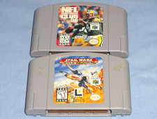 Star Wars Rogue Squadron & NFL Quarterback Club 98 Nintendo N64 Game Cartridge