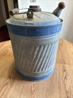 Large Vintage J & L Ware Galvanized Metal Gas Oil Kerosene Fuel Can Wood Handle — photo 4