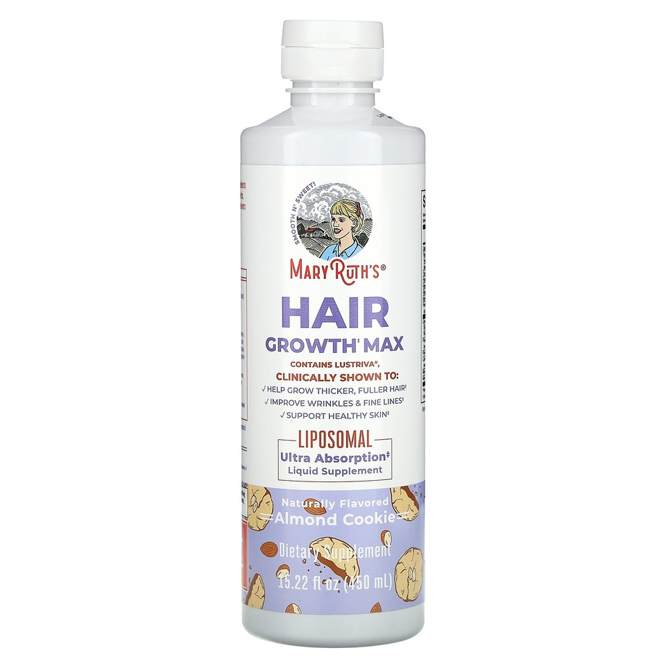 Hair Growth Max Liposomal, Almond Cookie, 15.22 fl oz (450 ml)