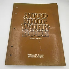Auto Shop Workbook Second Edition McGraw Hill Paperback Book Vintage 1979