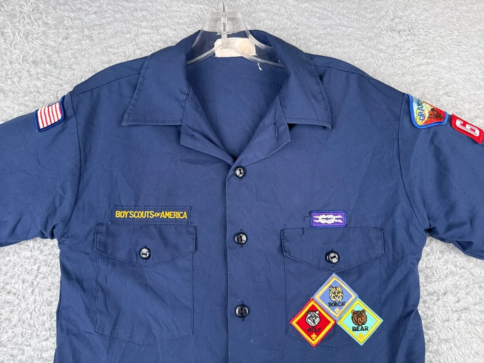 Camisa Boy Scouts of America Juvenil Extra Grande Azul Manga Corta Algodón Arizona Foto 4 de 4