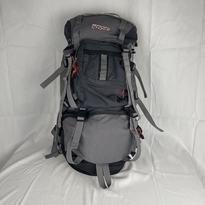 JANSPORT Internal Frame CASCADE 60 L Backpack Grey Black Padded Hip Belt Vintage