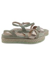 MARCO TOZZI Damen Plateausandalen Gr. 39 Grün Casual Sommer