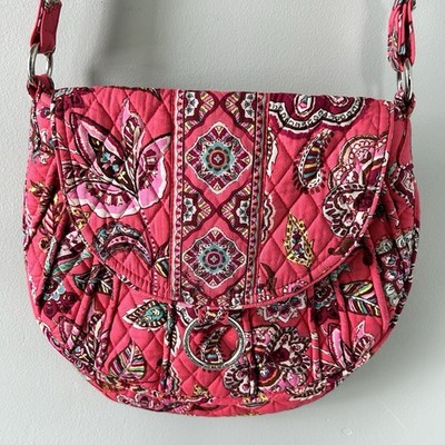 Vera Bradley Saddle Up Color Me Coral Purse Hand Bag Crossbody Adjustable Strap