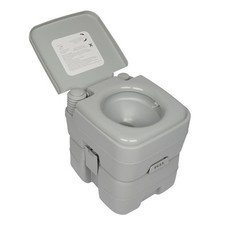 Outdoor/Indoor Portable 20L 5 Gallon Toilet Flush Commode Camping Commode Potty