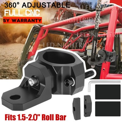 Fog Yamaha YXZ1000R LED Whip Light Flag CNC Mounting Bracket 1.5-2'' CLamp Cage