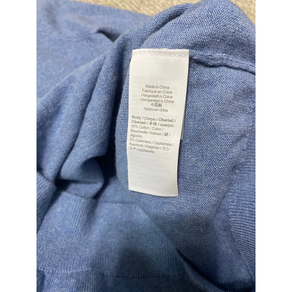 Crewcuts Suéter Niños Talla M (8-9) Azul Algodón Cachemira Básico Preppy Acogedor Foto 4 de 4