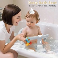 Baby Bath Seat 6 Months Sitting Up Non-Slip Chair with Suction Cup for Bathtub