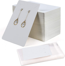 120 Pieces Earring Necklace Display Cards Jewelry Holder Cards Paper Tags with 1