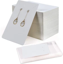 120 Pieces Earring Necklace Display Cards Jewelry Holder Cards Paper Tags with 1