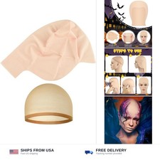 Bald Cap Latex Elastic Halloween Costume Makeup Head Wig M4002MCJYB-TT-02