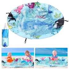 Beach Pool for Toddler Baby Beach Pool Blanket 2 in 1 Waterproof 4.6 x 4.6 ft