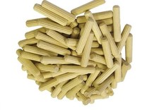 100pcs Wood Dowel, Fluted Woodworking Diameter 6mm 1.25inch Long