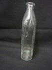 VINTAGE GLASS BABY BOTTLE "HAPPY BABY" EMBOSSED BABY BOY 8 OZ. FEEDING BOTTLE — photo 3