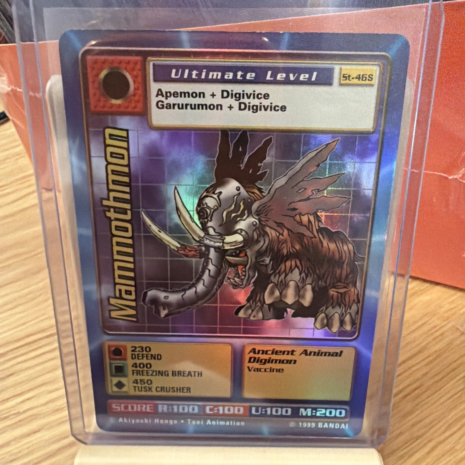 Digimon Mammothmon St-46S Chase Holo Bandai Digi Battle Card